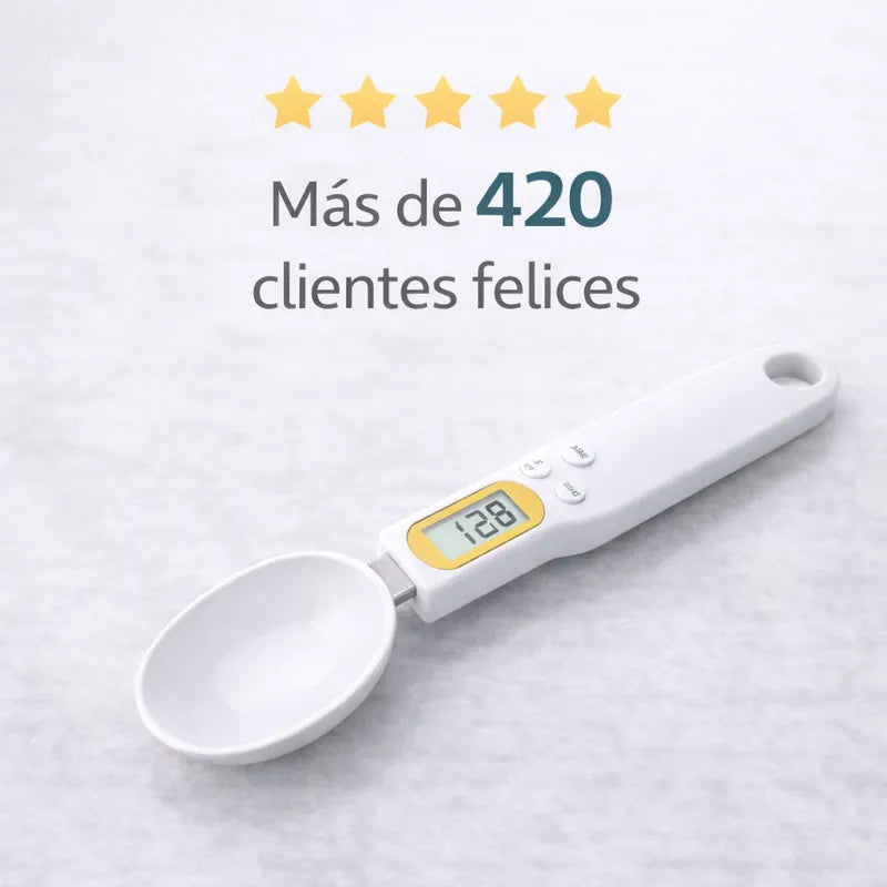 cuchara gramera con pantalla antes y después